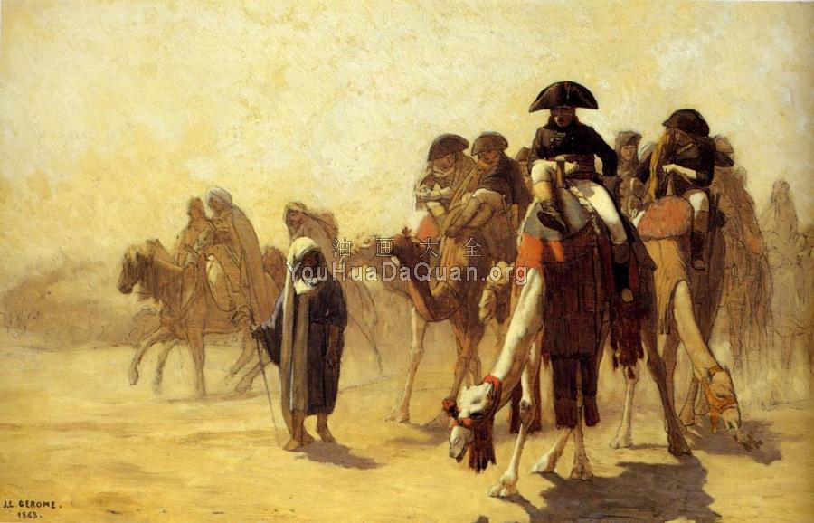 General Bonaparte With His Military Staff In Egypt - 让·莱昂·杰罗姆